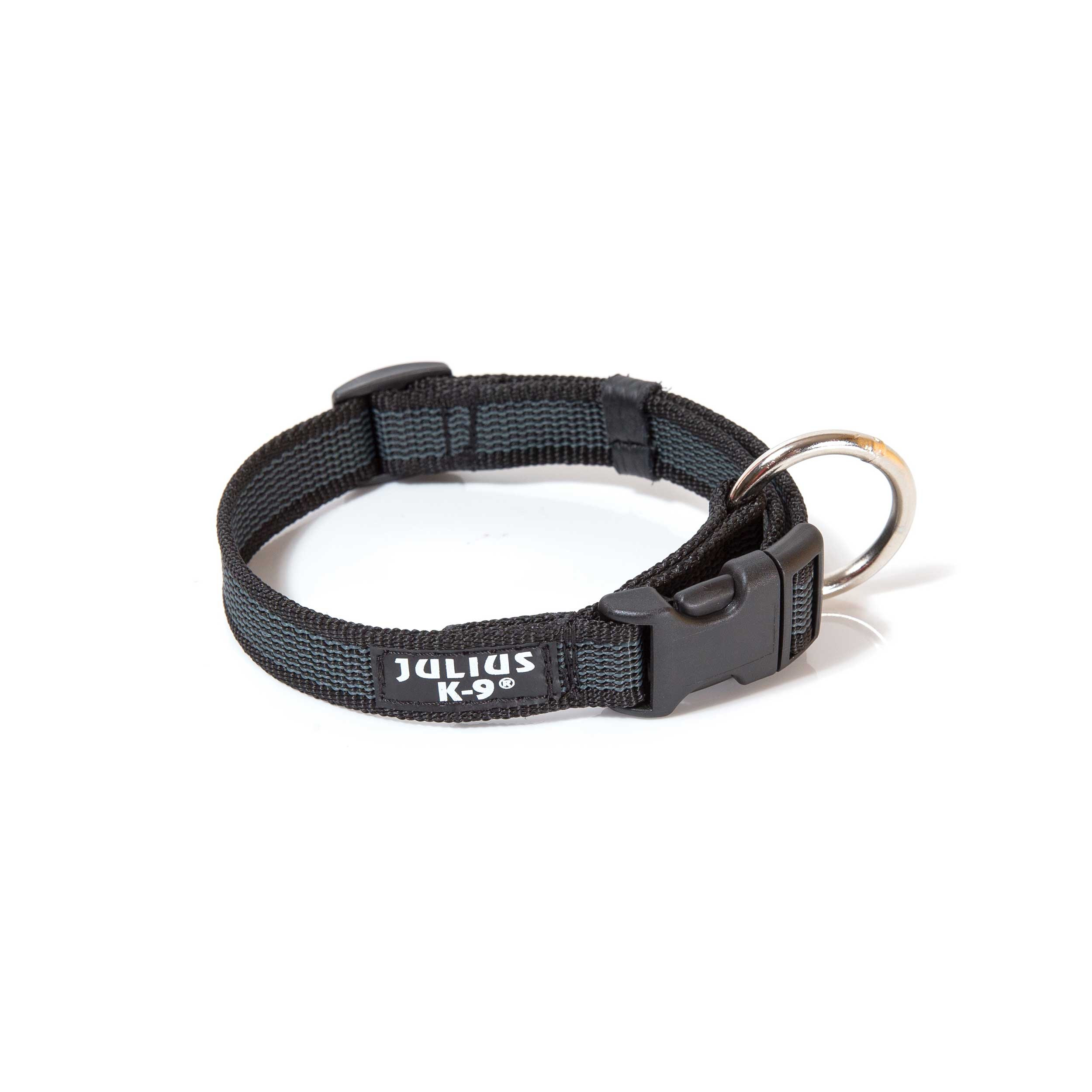 JuliusK9 Dog Puppy Collar Color & Gray Series Adjustable Strong Free