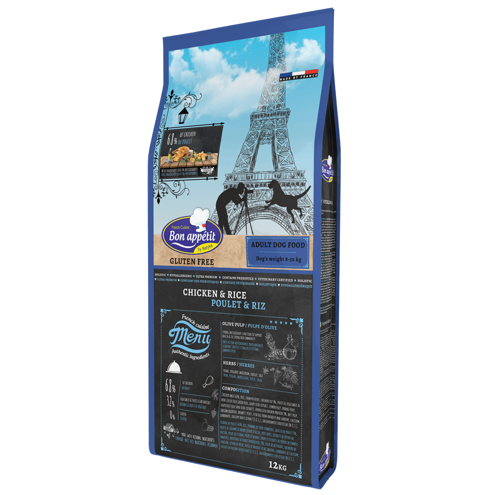 Bon Appetit Adult Dog Chicken & Rice Dry Food hypoallergenic, gluten